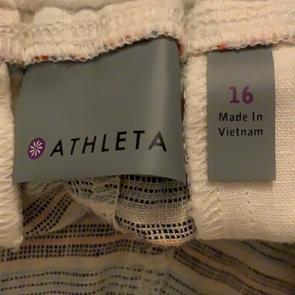 Athleta Shorts Jacquard Sandbar Shortie Linen - Picture 3 of 5